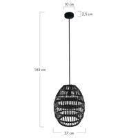 DKNC - Hanglamp Aura - 37x37x45cm - Zwart - thumbnail