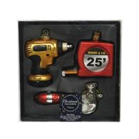 Ornament glas l3.3b5.5h12 cm mlt 3st kerst Decoris - Decoris - thumbnail