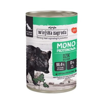 WIEJSKA ZAGRODA Monoprotein Wild boar - natvoer voor honden - 400g