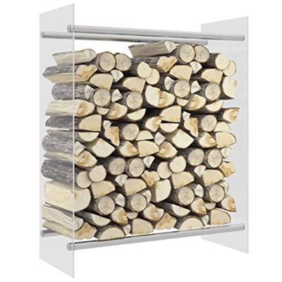 VidaXL Haardhoutrek 80x35x100 cm gehard glas transparant