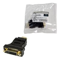 LogiLink HDMI to DVI Adapter HDMI 19-pin female DVI-D (24+1) male Zwart kabeladapter/verloopstukje - - thumbnail