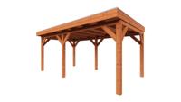 Trendhout Overkapping Refter XL 550x340 cm- Plat dak- Onbehandeld lariks Douglas hout- Trendhout - thumbnail