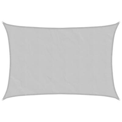 VidaXL Zonnezeil 5x3 m 100% polyester oxford lichtgrijs