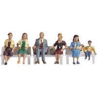 NOCH 15533 H0 Zittende mensen figuren Geverfd, Zittend - thumbnail