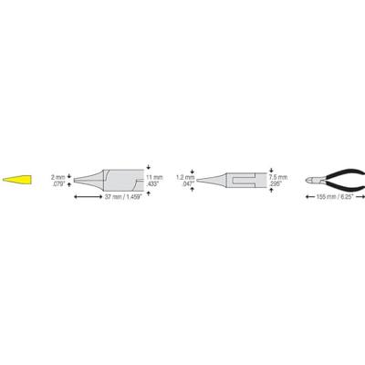 C.K T3783D ESD Naaldtang Recht 155 mm