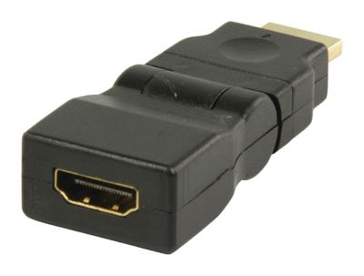 Flexibele adapter HDMI male naar HDMI female verguld Flexibele adapter HDMI male naar HDMI female verguld