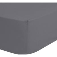 HIP Hoeslaken, Grijs - (160x200 cm) - Katoen Satijn - thumbnail