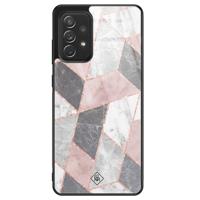 Samsung Galaxy A52s glazen hardcase - Stone grid - thumbnail