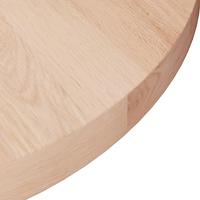 Tafelblad rond 40x2,5 cm onbehandeld massief eikenhout - thumbnail