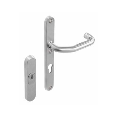 Intersteel Veiligheidsbeslag SKG3 smal ovaal rozet/kruk PC72mm met kerntrekbeveiliging - RVS