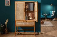 Massief dressoir BAMBOO LOUNGE 140cm mangohout bamboe met Weens weefsel - 39821 - thumbnail