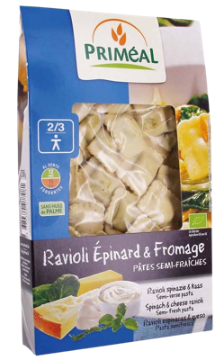 Primeal Ravioli spinazi kaas bio 250 Gram Primeal Ravioli spinazi kaas bio 250 Gram