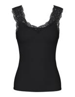 Hemdje met kant - Lace Top - Barbera - Viscose kanten onderhemd - Singlet met brede bandjes - Zwart - Huidskleur - Wit - Lingerie top - thumbnail