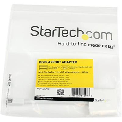 Mini DisplayPort naar VGA-Adapter Startech MDP2VGAW Wit Zwart 0,12 m