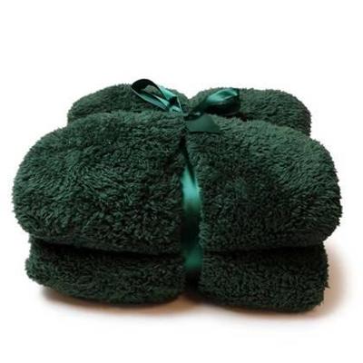 Unique Living Unique Living Plaid Teddy 150x200cm dark green