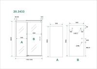 Wiesbaden Puerta nisdeur met 1 schuifdeur 1200 x 2000 x 8 mm nano helder glas/chroom 20.3433 - thumbnail