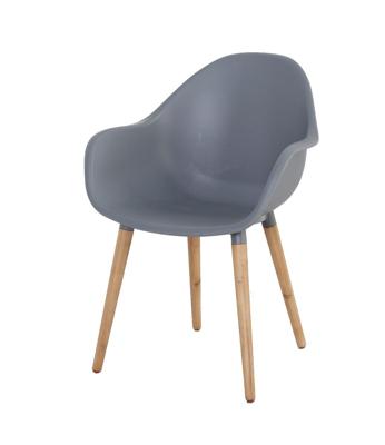 Annestad dining chair anthracite/teak look Eurofar - Eurofar Annestad dining chair anthracite/teak look Eurofar - Eurofar