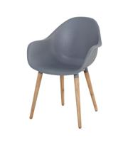 Annestad dining chair anthracite/teak look Eurofar - Eurofar - thumbnail