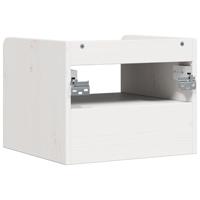 Nachtkastje met lade Wit 38 x 36 x 29.5 cm Massief grenenhout - thumbnail