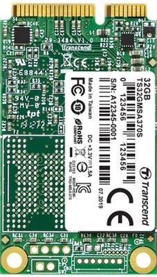 Transcend 32 GB mSATA SSD harde schijf SATA 6 Gb/s Retail TS32GMSA370S