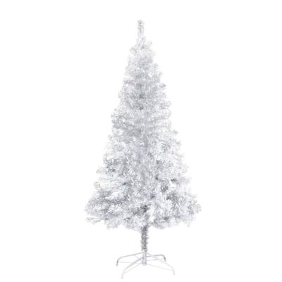 VidaXL Kunstkerstboom met standaard 150 cm pet zilverkleurig VidaXL Kunstkerstboom met standaard 150 cm pet zilverkleurig