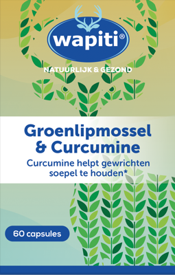Wapiti GroenLip Mossel & Curcumine 60Capsules