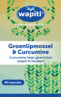 Wapiti GroenLip Mossel & Curcumine 60Capsules - thumbnail