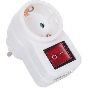 1-Voudige stekkeradapter met schakelaar en randaarde