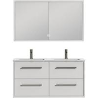 Tiger Boston badmeubel met spiegelkast en witte wastafel 120cm wit - thumbnail