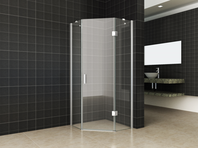 Douchecabine Wiesbaden 5 hoek 90x90cm 8mm Nano glas