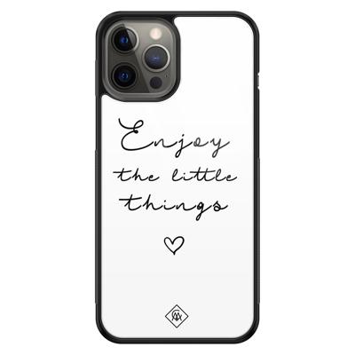 iPhone 12 Pro Max glazen hardcase - Enjoy life