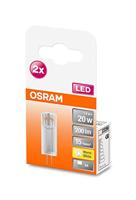 OSRAM HOMELIGHTING 4058075449800 LED-lamp Energielabel E (A - G) G4 Ballon 1.5 W = 20 W Warmwit (Ø x h) 12 mm x 36 mm 2 stuk(s) - thumbnail