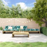 4-delige Loungeset met kussens geïmpregneerd grenenhout - thumbnail