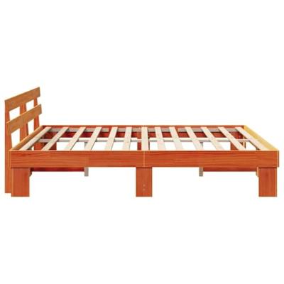 Bedframe met hoofdeinde Bruin 180 x 200 cm Massief grenenhout Bedframe met hoofdeinde Bruin 180 x 200 cm Massief grenenhout