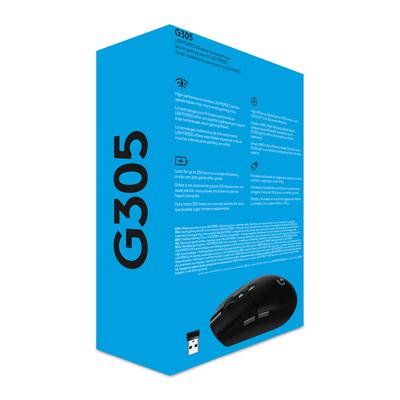 Logitech G305 Gaming-muis Radiografisch Optisch Zwart 6 Toetsen 12000 dpi Logitech G305 Gaming-muis Radiografisch Optisch Zwart 6 Toetsen 12000 dpi