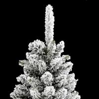 VidaXL Kunstkerstboom met sneeuw smal 150 cm pvc en pe - thumbnail