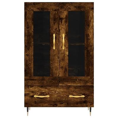 Hoge kast 69,5x31x115 cm bewerkt hout gerookt eikenkleurig Hoge kast 69,5x31x115 cm bewerkt hout gerookt eikenkleurig