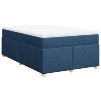 Boxspring met matras stof blauw 120x200 cm - thumbnail