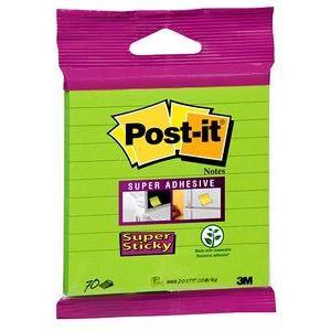 Memoblok 3m post-it 101x101 ss groen met lijn