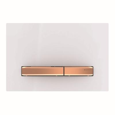Bedieningsplaat Geberit Sigma 50 voor 2-toets Spoeling Rosé Goud / Wit
