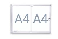 Binnenvitrine wand MAULextraslim whiteboard 2xA4 met slot - thumbnail