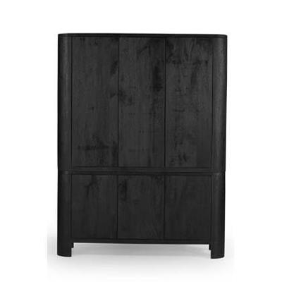 Giga Meubel - Wandkast Tony Zwart 150cm Mangohout