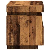 Nachtkastjes met LED-verlichting 2 st 40x39x48,5 cm oud hout - thumbnail