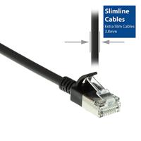 ACT DC7907 LSZH U/FTP CAT6A Datacenter Slimline Patchkabel Snagless | RJ45 Connectoren | Zwart | 7 meter - thumbnail
