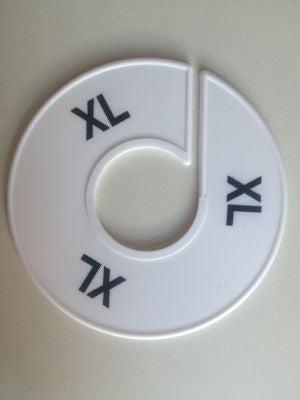 Maatring 11 cm wit/zwart XL