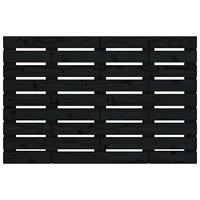 Hoofdbord wandmontage 96x3x63 cm massief grenenhout zwart - thumbnail