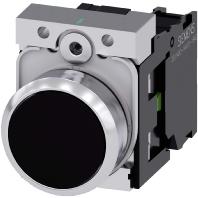 Siemens 3SU11500AB101BA0 3SU1150-0AB10-1BA0 Druktoets Metalen frontring, Hoogglans, Bedieningsknop vlak Zwart 1 stuk(s) - thumbnail
