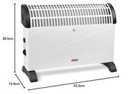 X4-LIFE Convector 25 m² 2000 W Zwart/wit - thumbnail