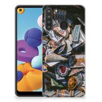 Samsung Galaxy A21 | Siliconen hoesje | met foto Badges - thumbnail