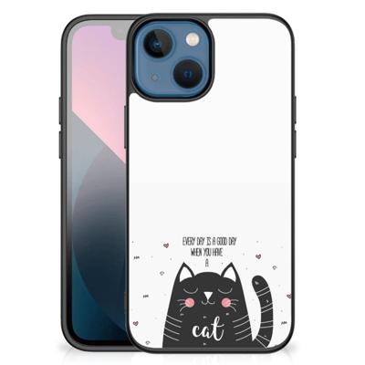 Apple iPhone 13 mini Hoesje Cat Good Day Apple iPhone 13 mini Hoesje Cat Good Day